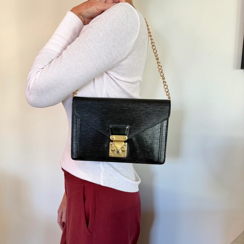 Louis Vuitton Authentic Vintage Custom Epi Sellier Clutch /Shoulder Bag - Picture 9 of 14